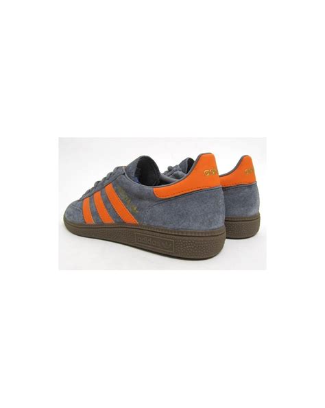 Adidas Kopenhagen Men Trainers Grey Orange Canvas Low 